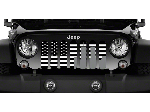 Grille Insert; World Trade Center Tribute Black and White (18-23 Jeep Wrangler JL w/o TrailCam)