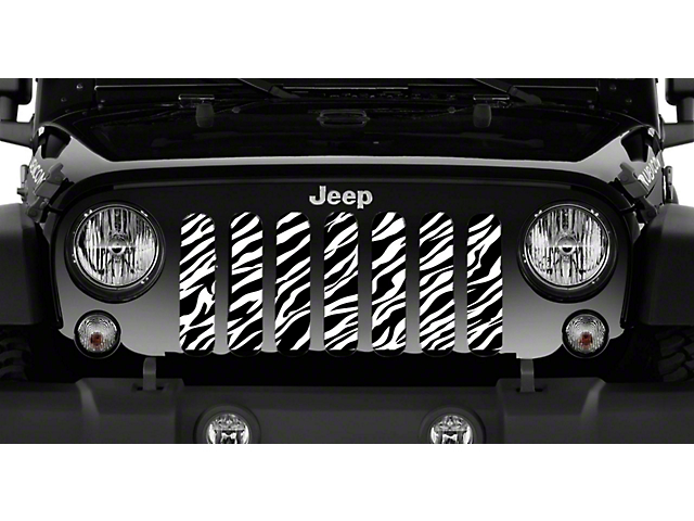 Grille Insert; Zebra Print (18-23 Jeep Wrangler JL w/o TrailCam)