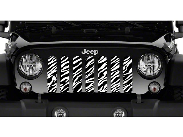 Grille Insert; Zebra Print (18-24 Jeep Wrangler JL w/o TrailCam)