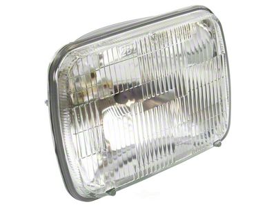 Sealed Beam Headlights; Chrome Housing; Clear Lens (87-95 Jeep Wrangler YJ)