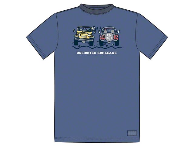 Life is Good Men's Jake Unlimited Smileage Crusher T-Shirt; Blue