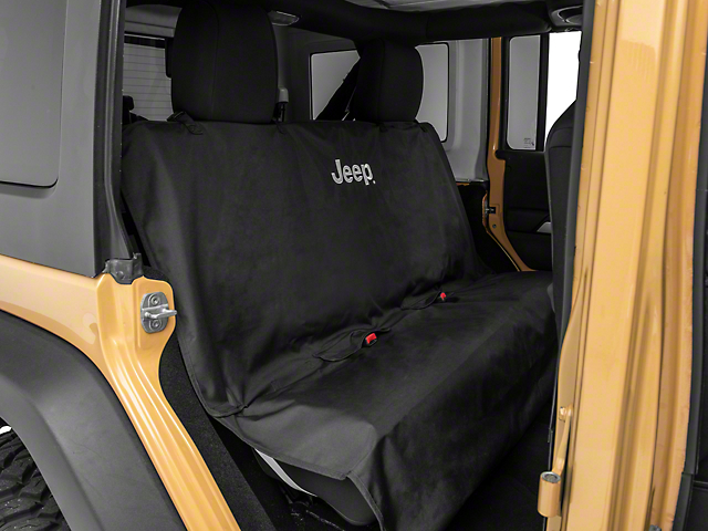 Officially Licensed Jeep Waterproof Pet Guard Seat Cover with Jeep Logo (Universal; Some Adaptation May Be Required)
