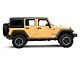 Jeep Licensed by RedRock 3-Inch Round Curved Side Step Bars with Jeep Logo; Textured Black (07-18 Jeep Wrangler JK 4-Door)