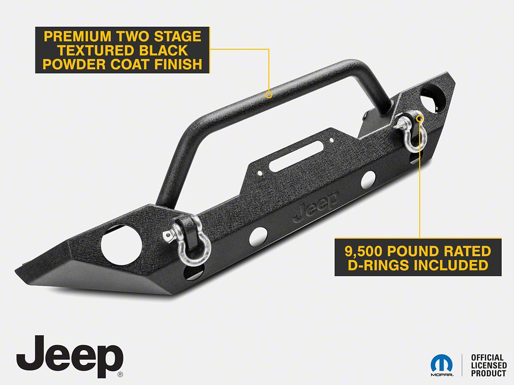 Jeep Licensed by RedRock Trail Force HD Front Bumper with Jeep Licensed by RedRock Trail Force HD Front Bumper with