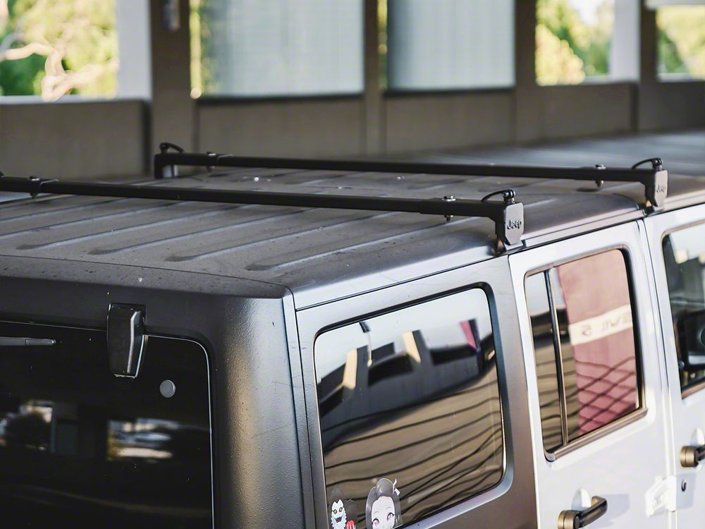 Jeep Licensed by RedRock Two Bar Removable Roof Rack with Jeep Logo 07 18 Jeep Wrangler JK 4 Door RedRock