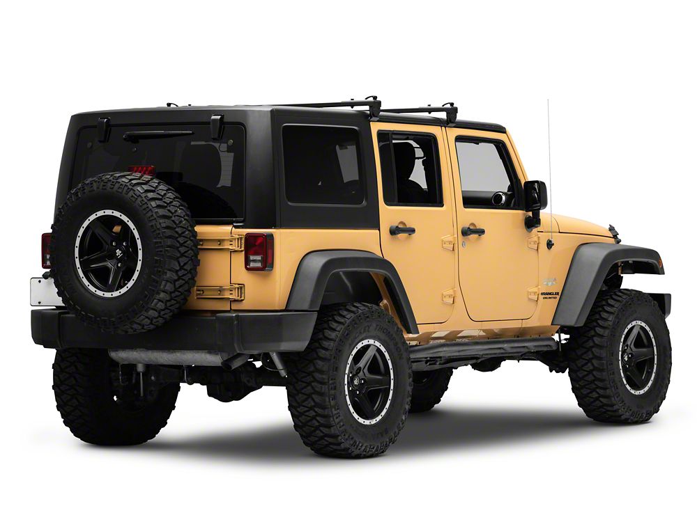 Jeep Licensed by RedRock Two Bar Removable Roof Rack with Jeep Logo 07 18 Jeep Wrangler JK 4 Door RedRock