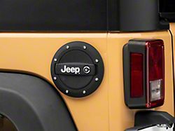 Jeep Licensed by RedRock Locking Fuel Door with Printed Jeep Logo (07-18 Jeep Wrangler JK)