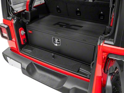 Rough Country Metal Storage Box with Slide Out Lockable Drawer (18-24 Jeep Wrangler JL)