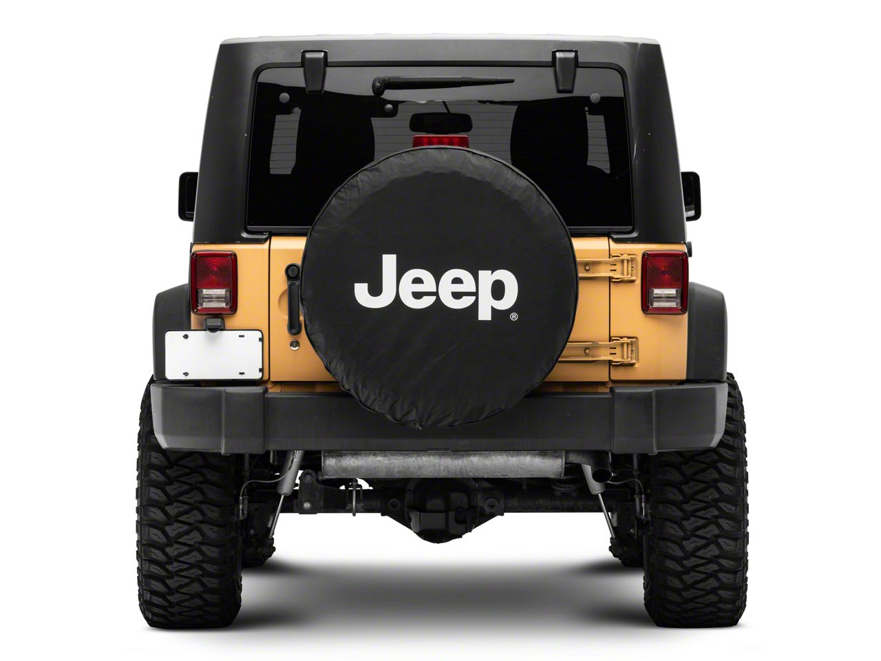 Officially Licensed Jeep Jeep Wrangler White Logo Spare Tire Cover TCJeep (66-18  Jeep CJ5, CJ7, Wrangler YJ, TJ  JK) Free Shipping