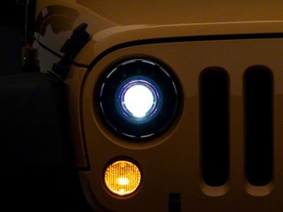 Morimoto Super7 LED Headlights; Black Housing; Clear Lens (07-18 Jeep Wrangler JK)