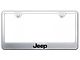 Jeep Laser Stainless Steel License Plate Frame; Brushed (Universal; Some Adaptation May Be Required)