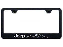 Jeep Mountain Stainless Steel License Plate Frame (Universal; Some Adaptation May Be Required)