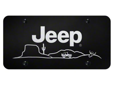 Jeep Desert Laser Etched License Plate (Universal; Some Adaptation May Be Required)