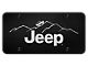 Jeep Mountain Laser Etched License Plate; Black (Universal; Some Adaptation May Be Required)