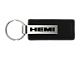 HEMI Black Leather Key Fob