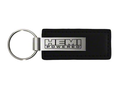 HEMI Powered Black Leather Key Fob