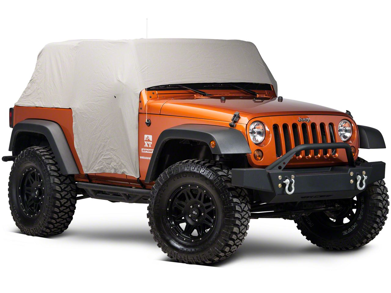 Smittybilt Jeep Wrangler Water Resistant Cab Cover with Door Flaps; Gray  1068 (07-18 Jeep Wrangler JK 2-Door) - Free Shipping