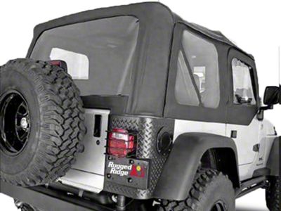 Rugged Ridge XHD Replacement Soft Top with Tinted Windows and Door Skins; Black Diamond (03-06 Jeep Wrangler TJ, Excluding Unlimited)