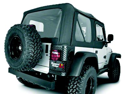 Rugged Ridge XHD Replacement Soft Top with Tinted Windows and Door Skins; Black Denim (97-02 Jeep Wrangler TJ)