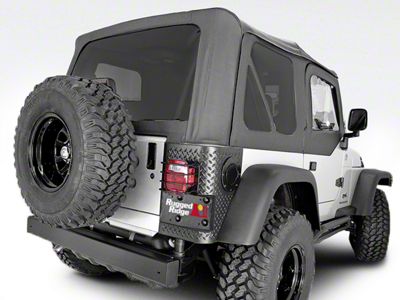 Rugged Ridge XHD Replacement Soft Top with Tinted Windows and Door Skins; Black Diamond (97-02 Jeep Wrangler TJ)