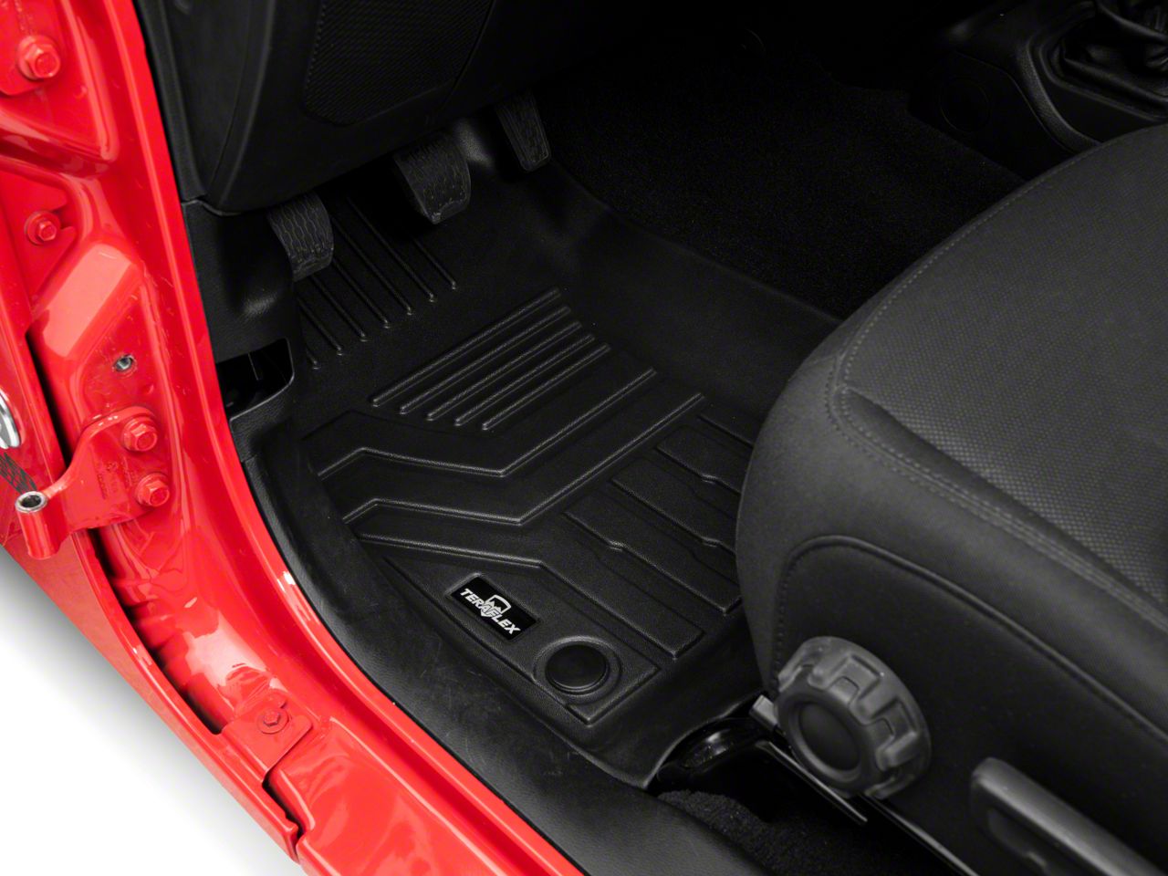 Teraflex Jeep Wrangler AllWeather Front and Rear Floor Liners; Black