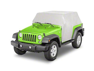 MasterTop Five Layer Weatherproof Full Door Cab Cover; Gray (07-18 Jeep Wrangler JK 2-Door)