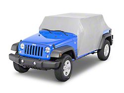 MasterTop Five Layer Weatherproof Full Door Cab Cover; Gray (07-18 Jeep Wrangler JK 4-Door)