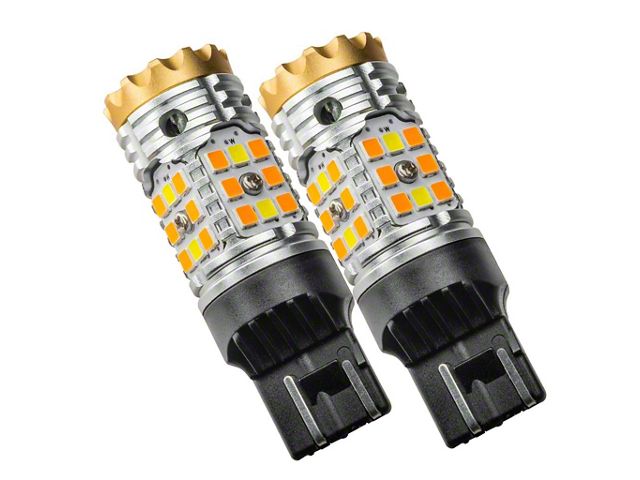 Oracle Front Turn Signal/DRL Switchback LED Bulbs; 7443CK (18-24 Jeep Wrangler JL Sport)