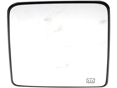 Door Mirror Glass; Plastic Backed Door; Left; Power; Heated (11-18 Jeep Wrangler JK)