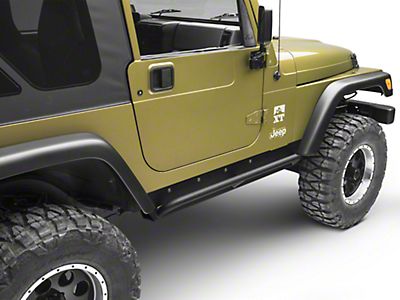 Smittybilt Jeep Wrangler XRC Rock Sliders w/ Tube Step 76871 (97-06 Jeep  Wrangler TJ, Excluding Unlimited)