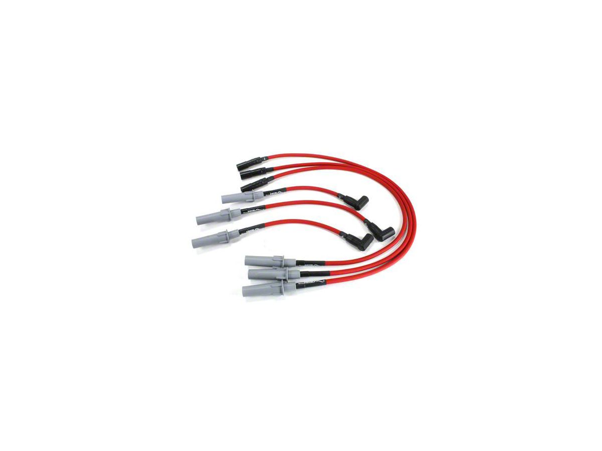 JBA Jeep Wrangler Spark Plug Wires; Red W01528HT (07-11  Jeep Wrangler  JK) - Free Shipping