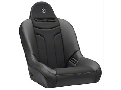 Corbeau Baja JP Suspension Seats with Double Locking Seat Brackets; Black Vinyl/Cloth (07-10 Jeep Wrangler JK 2-Door; 07-14 Jeep Wrangler JK 4-Door)