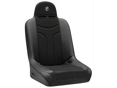 Corbeau Baja JP Wide Suspension Seats with Double Locking Seat Brackets; Black Vinyl/Cloth (11-18 Jeep Wrangler JK 2-Door)