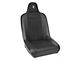 Corbeau Baja JP Wide Suspension Seats with Double Locking Seat Brackets; Black Vinyl/Cloth (05-15 Tacoma)