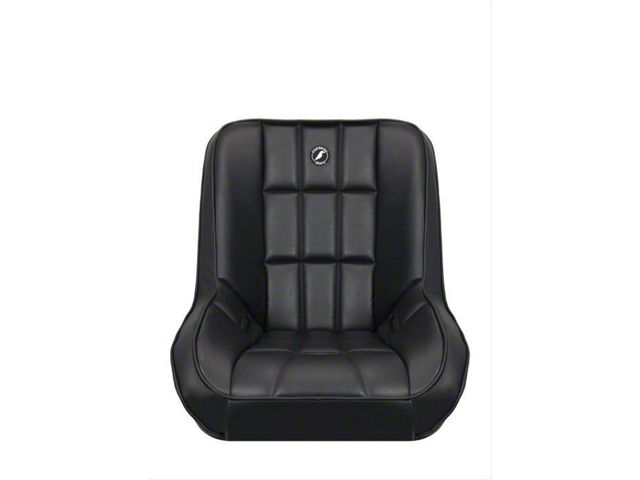 Corbeau Baja Low Back Suspension Seats with Double Locking Seat Brackets; Black Vinyl (91-95 Jeep Wrangler YJ)