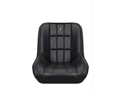 Corbeau Baja Low Back Suspension Seats with Double Locking Seat Brackets; Black Vinyl (87-90 Jeep Wrangler YJ)