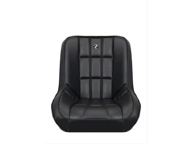 Corbeau Baja Low Back Suspension Seats with Double Locking Seat Brackets; Black Vinyl (18-24 Jeep Wrangler JL)