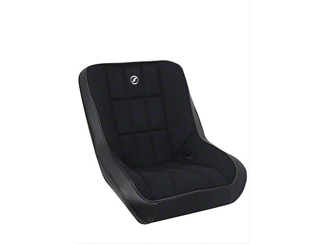 Corbeau Baja Low Back Suspension Seats with Double Locking Seat Brackets; Black Vinyl/Cloth (15-18 Jeep Wrangler JK 4-Door)