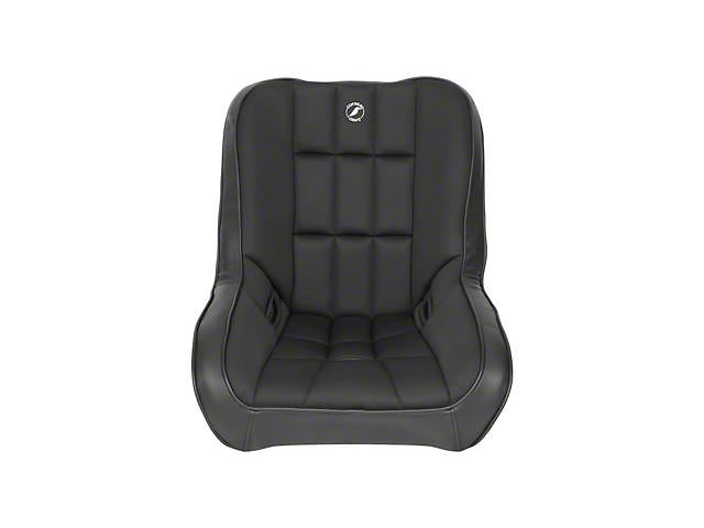 Corbeau Baja Low Back Suspension Seats with Double Locking Seat Brackets; Black Vinyl/Cloth (97-02 Jeep Wrangler TJ)