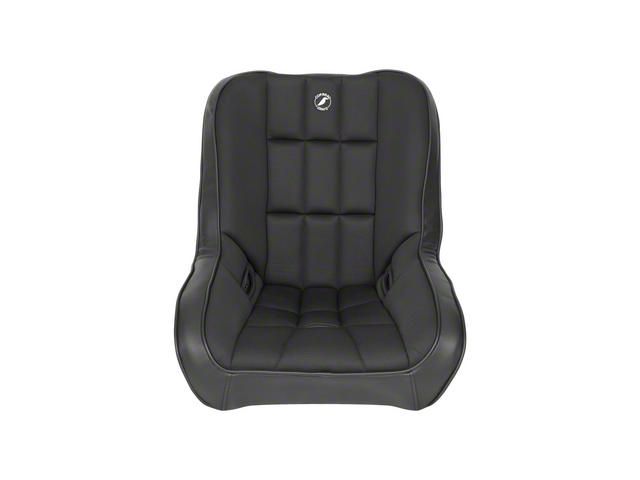 Corbeau Baja Low Back Suspension Seats with Double Locking Seat Brackets; Black Vinyl/Cloth (18-24 Jeep Wrangler JL)