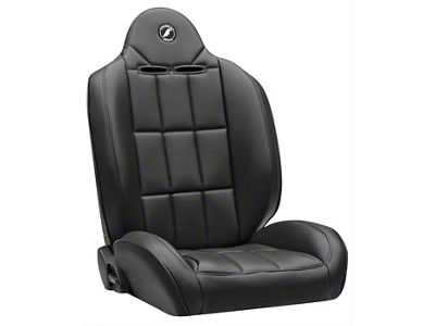 Corbeau Baja RS Suspension Seats with Double Locking Seat Brackets; Black Vinyl (20-24 Jeep Gladiator JT)