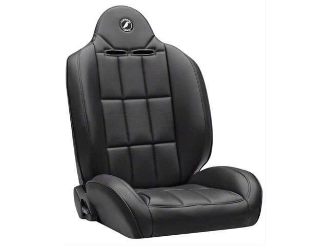 Corbeau Baja RS Suspension Seats with Double Locking Seat Brackets; Black Vinyl (03-06 Jeep Wrangler TJ)
