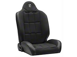 Corbeau Baja RS Suspension Seats with Double Locking Seat Brackets; Black Vinyl/Cloth (87-90 Jeep Wrangler YJ)