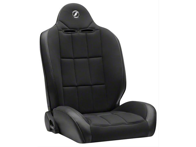 Corbeau Baja RS Suspension Seats with Double Locking Seat Brackets; Black Vinyl/Cloth (03-06 Jeep Wrangler TJ)