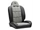 Corbeau Baja RS Suspension Seats with Double Locking Seat Brackets; Black Vinyl/Gray Cloth (07-10 Jeep Wrangler JK 2-Door; 07-14 Jeep Wrangler JK 4-Door)