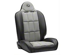 Corbeau Baja RS Suspension Seats with Double Locking Seat Brackets; Black Vinyl/Gray Cloth (03-06 Jeep Wrangler TJ)