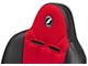 Corbeau Baja RS Suspension Seats with Double Locking Seat Brackets; Black Vinyl/Red Cloth (87-90 Jeep Wrangler YJ)