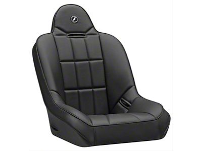 Corbeau Baja SS Suspension Seats with Double Locking Seat Brackets; Black Vinyl (07-10 Jeep Wrangler JK 2-Door; 07-14 Jeep Wrangler JK 4-Door)