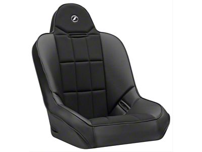 Corbeau Baja SS Suspension Seats with Double Locking Seat Brackets; Black Vinyl/Cloth (03-06 Jeep Wrangler TJ)