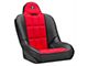 Corbeau Baja SS Suspension Seats with Double Locking Seat Brackets; Black Vinyl/Red Cloth (20-24 Jeep Gladiator JT)